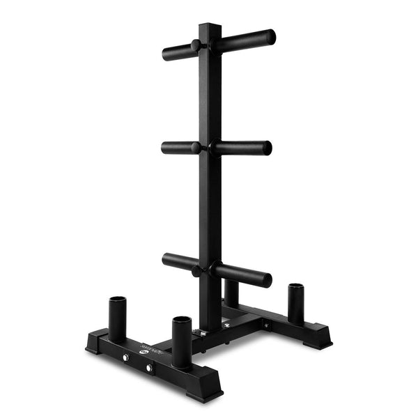 Weight Plate Rack With Barbell Holders