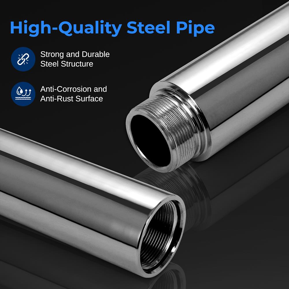 Portable Spinning Fitness Pole, Adjustable Steel, Chrome Finish
