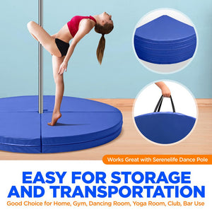 Professional Dancing Pole Pad - 5 Ft. X 4.7” -Inches Durable, Foldable, And Portable Design