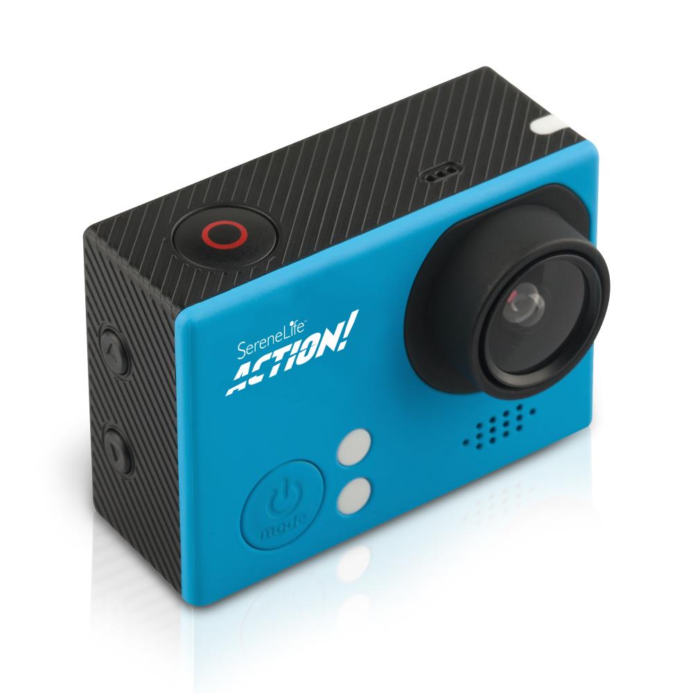 Compact Action! Cam - 4K Ultra Hd Wifi Camera With Slo-Mo Recording, 1080P+ Sports Action Camera + Camcorder (Blue)