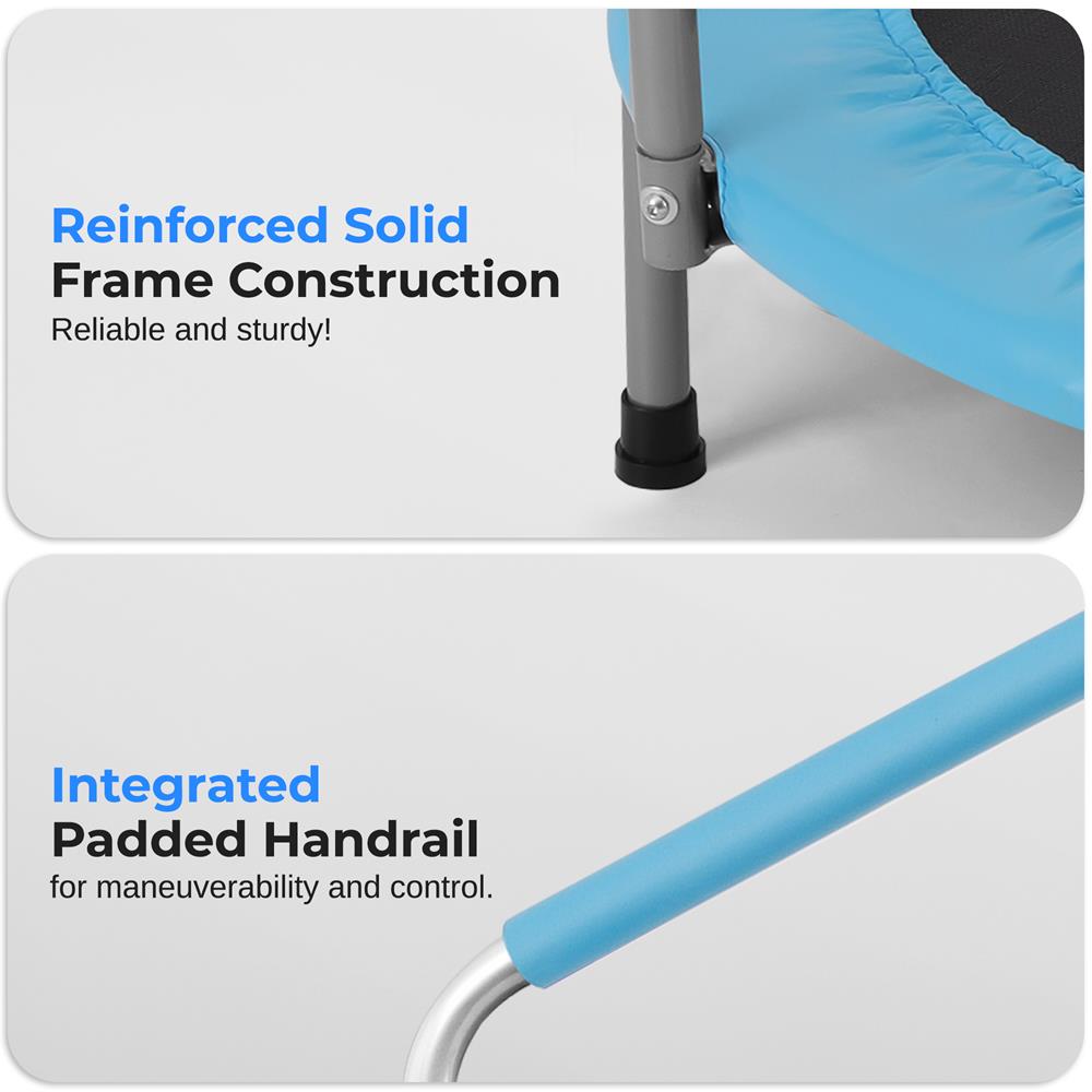 Toddler Trampoline, Safe Jump, Spring-less Design, Blue