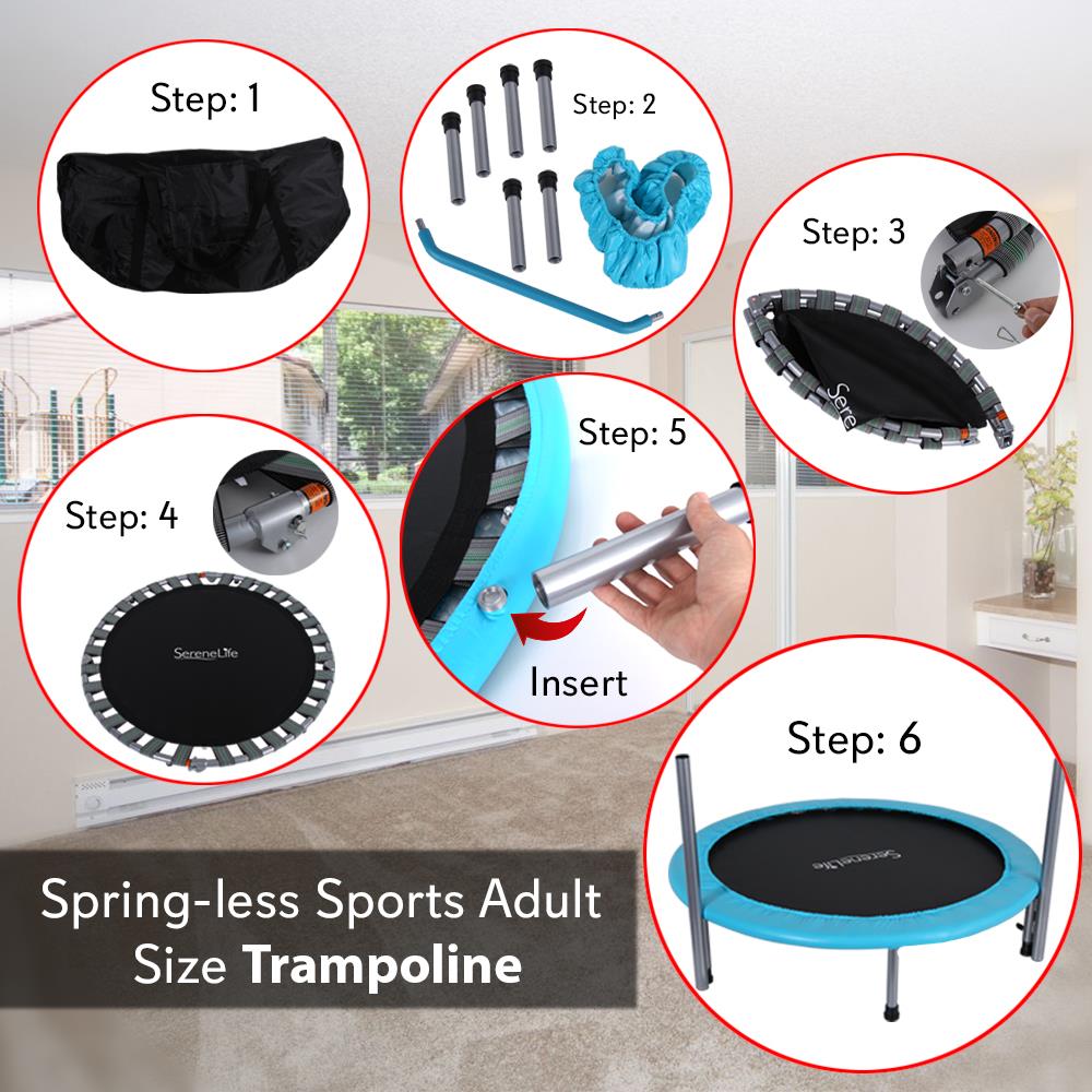 Spring-Less Sports Jumping Fitness Trampoline, Adult Size