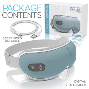 Electric Smart Eye Massager - Temple & Eye Mask Visor Massage System With Heat Therapy