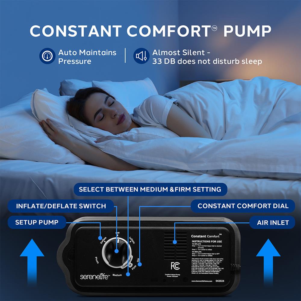 SereneLife Air Mattress with Frame - Thumbnail 5