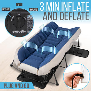 Premium Raised Airbed With Frame And Built-In Power Inflating Pump (Twin)