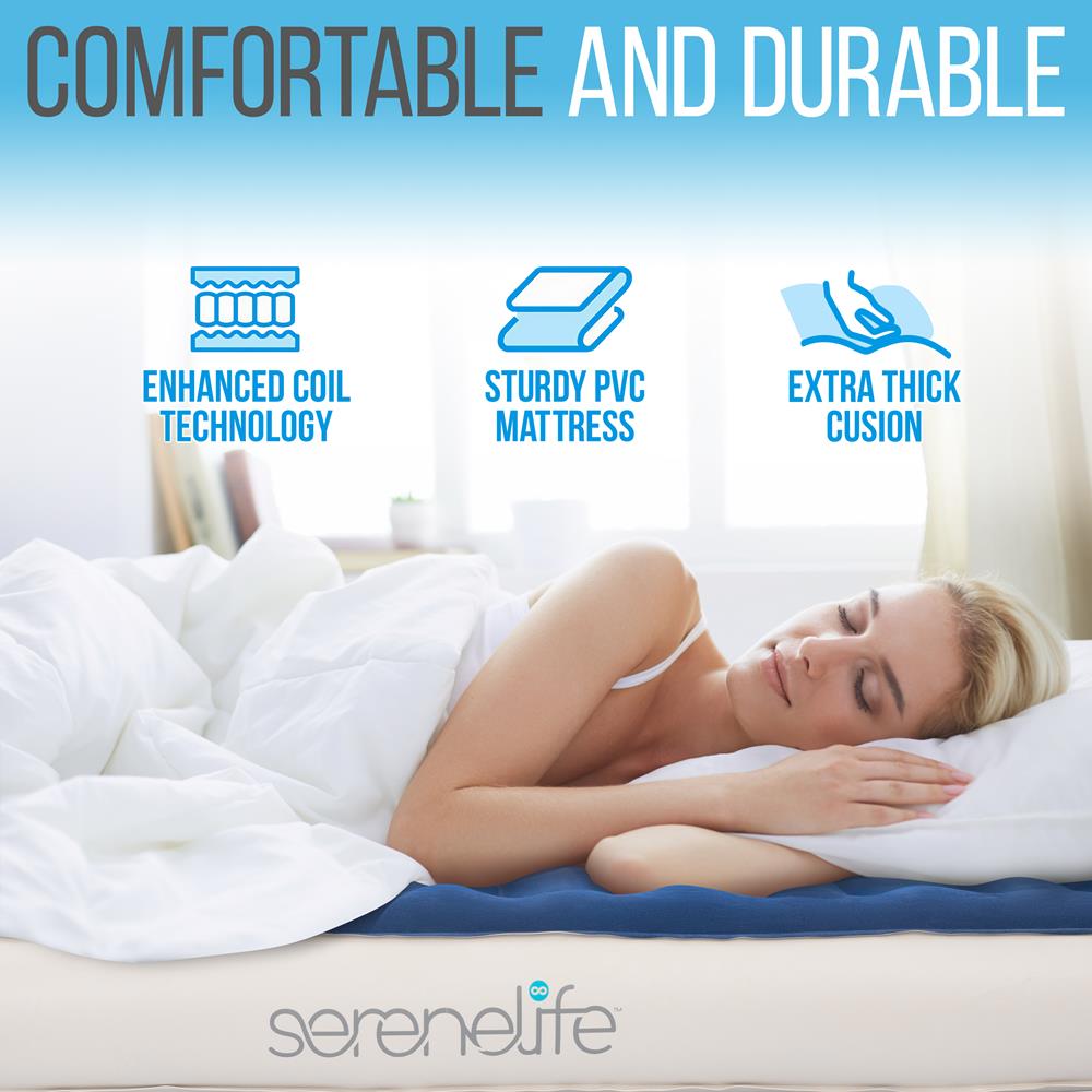 Premium Raised Airbed With Frame And Built-In Power Premium Raised Airbed With Frame And Built-In Power