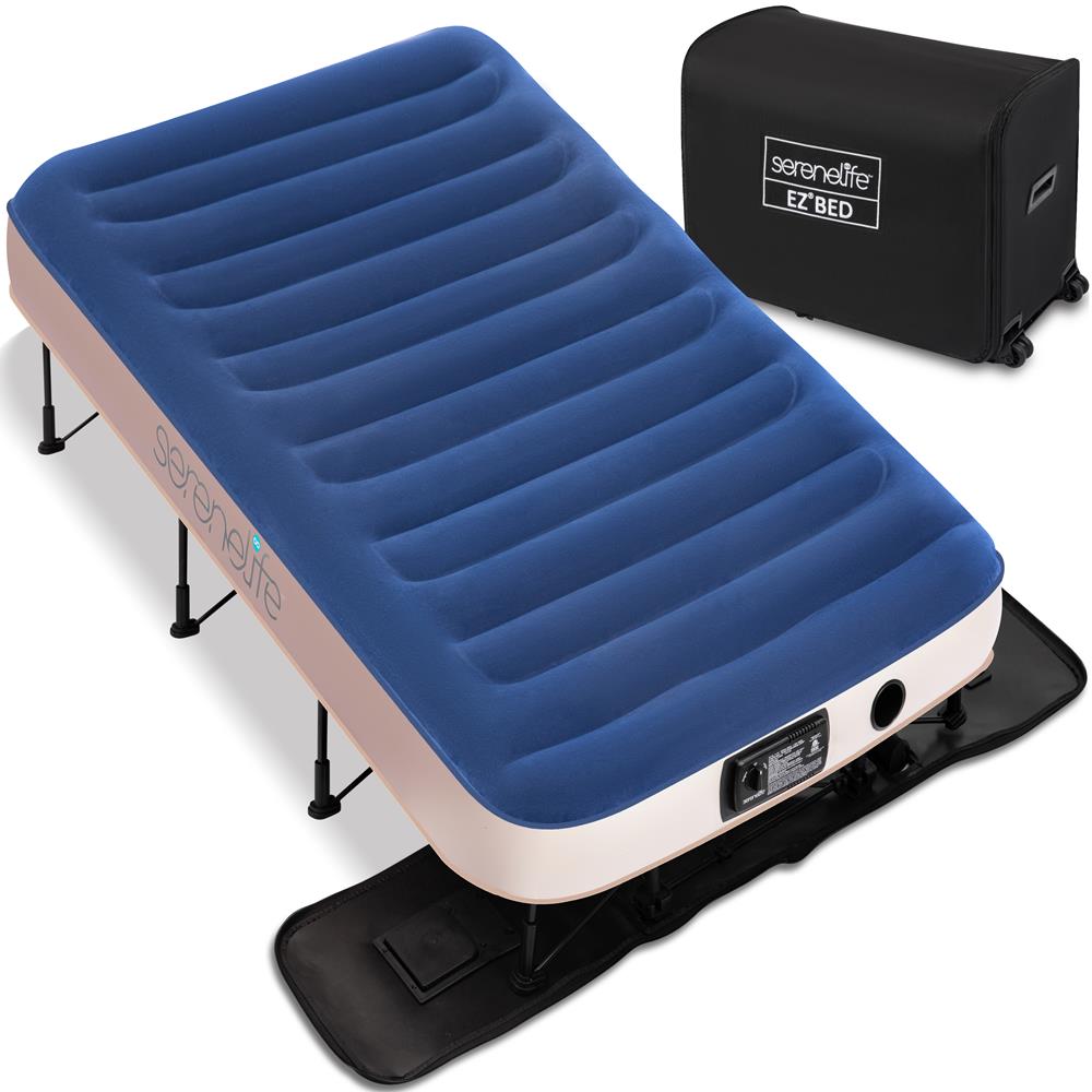 Premium Raised Airbed With Frame And Built-In Power Inflating Pump (Twin)