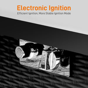 Outdoor Propane Fire Pit Table 40,000 BTU Steel Top Weather-Resistant