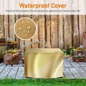 Outdoor Propane Fire Pit Table 40,000 BTU Steel Top Weather-Resistant