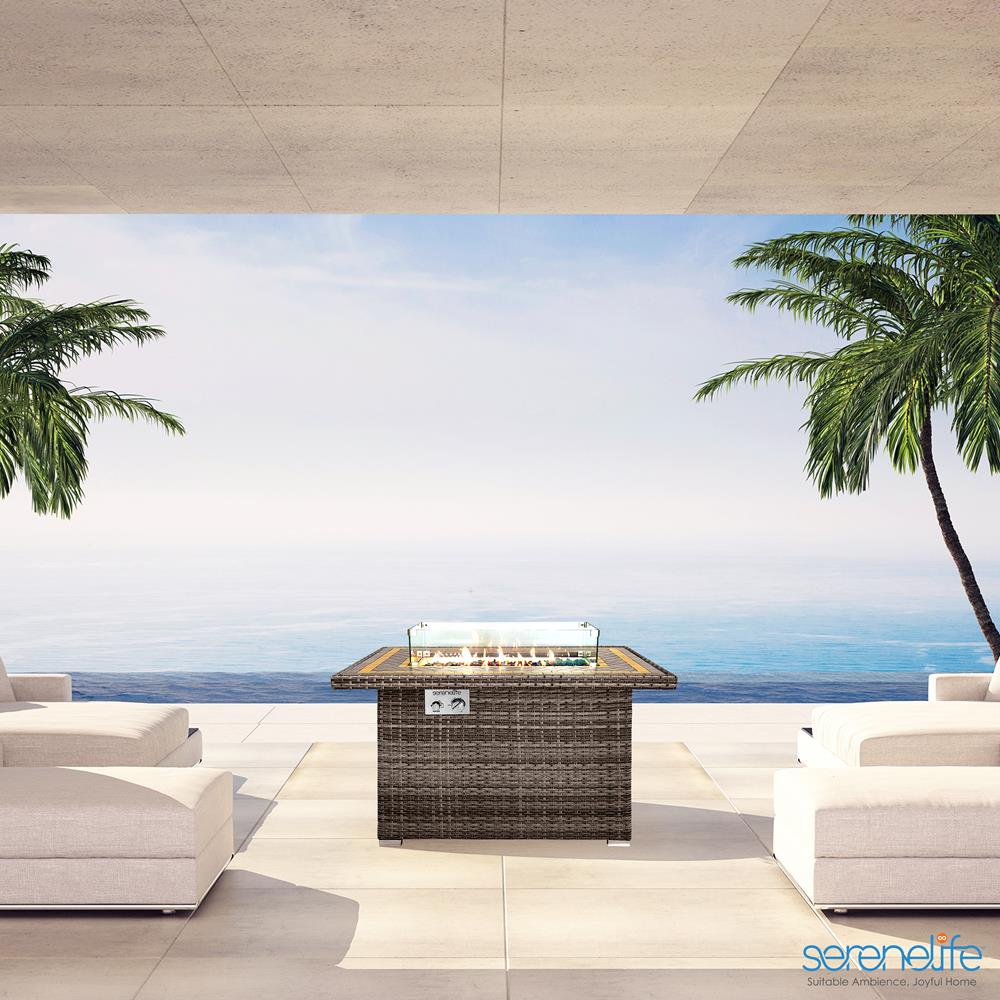 SereneLife Fire Pit Table - Thumbnail 3