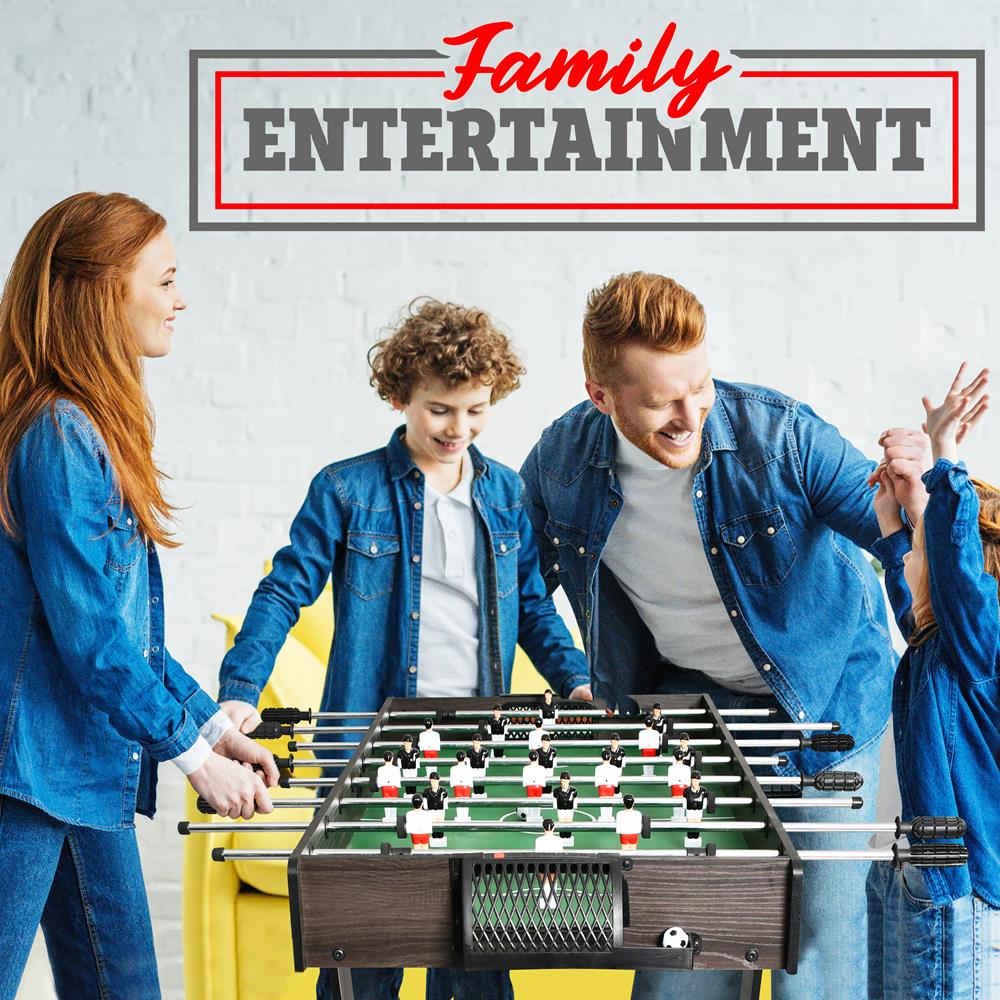 48'' Competition Sized Foldable Foosball Table - Arcade Table Soccer For Home & Game Room With 2 Balls