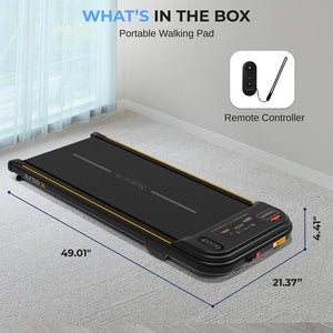 Walking Pad Treadmill, Shock Absorption, 2.5HP, Remote Control