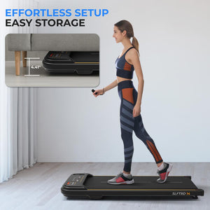 Walking Pad Treadmill, Shock Absorption, 2.5HP, Remote Control