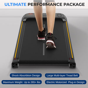 Walking Pad Treadmill, Shock Absorption, 2.5HP, Remote Control