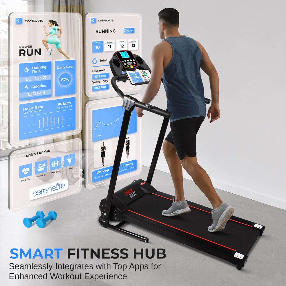 Track Base Smart Digital Treadmill With Downloadable App