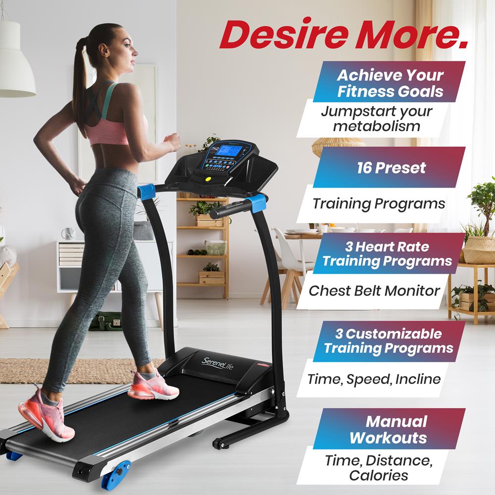 Smart Digital Treadmill With Downloadable App, Built-In Mp3 Player & Stereo Speakers