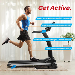 Smart Digital Treadmill With Downloadable App, Built-In Mp3 Player & Stereo Speakers