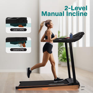 Serenelife Foldable Smart Digital Treadmill With 5 Led Display Windows, Bluetooth Music Connectivity, Advanced App Integration, High-Performance Cushioning System, And 2-Level Manual Incline For Optimal Workouts - Powered By 2.5Hp Motor