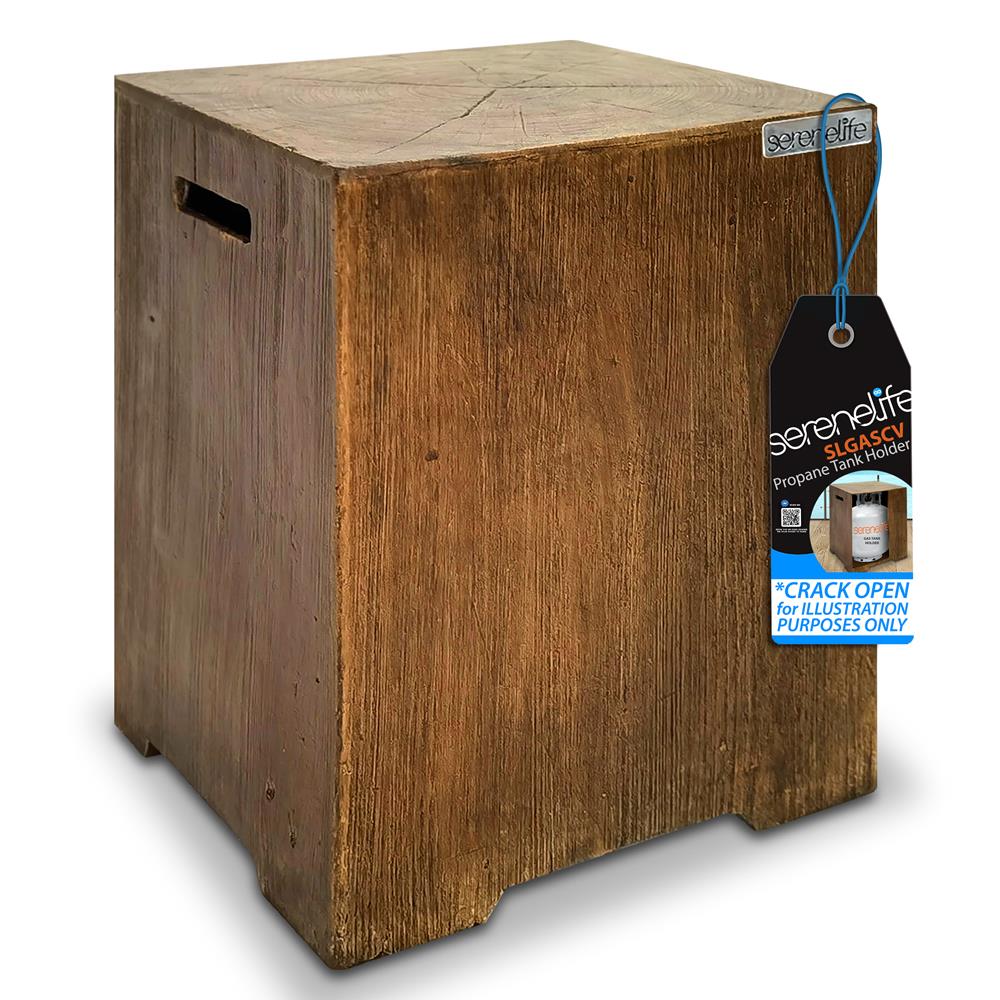 Wood-Grain Propane Tank Holder – Holds 20 Lbs. Clean Burning Propane Gas Tank