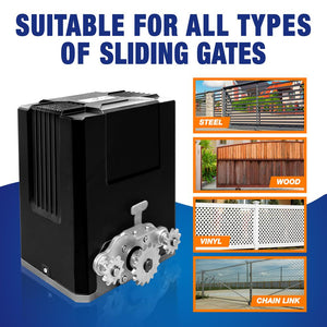 Automatic Sliding Gate Motor - Sliding Gate Motor For Slide Gates Up To 1322Lbs.