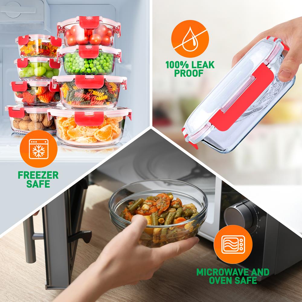 SereneLife SLGL24R Food Container - Thumbnail 5