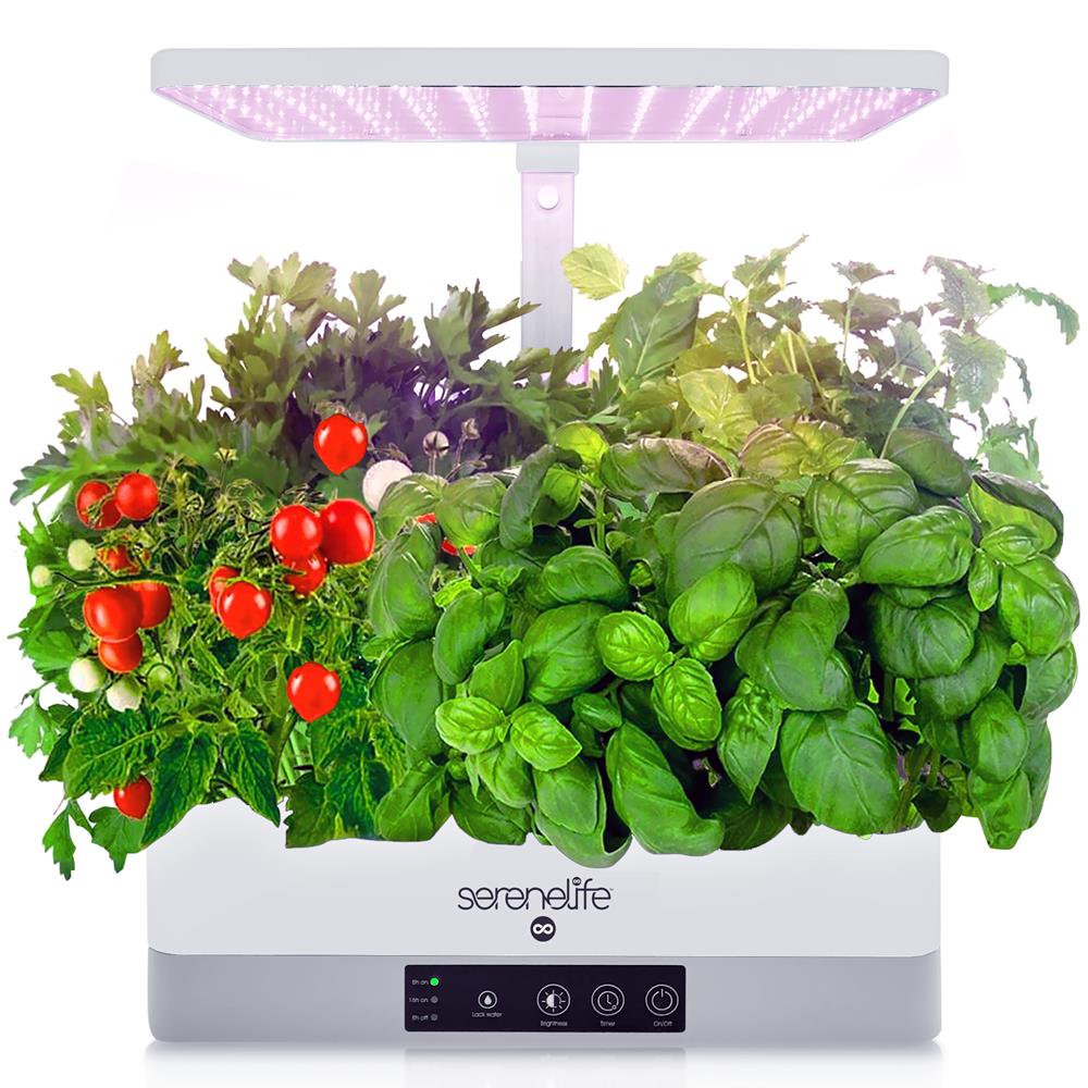 Smart Indoor Garden - Indoor Herb Garden With Led Grow Lights Panel (Black)