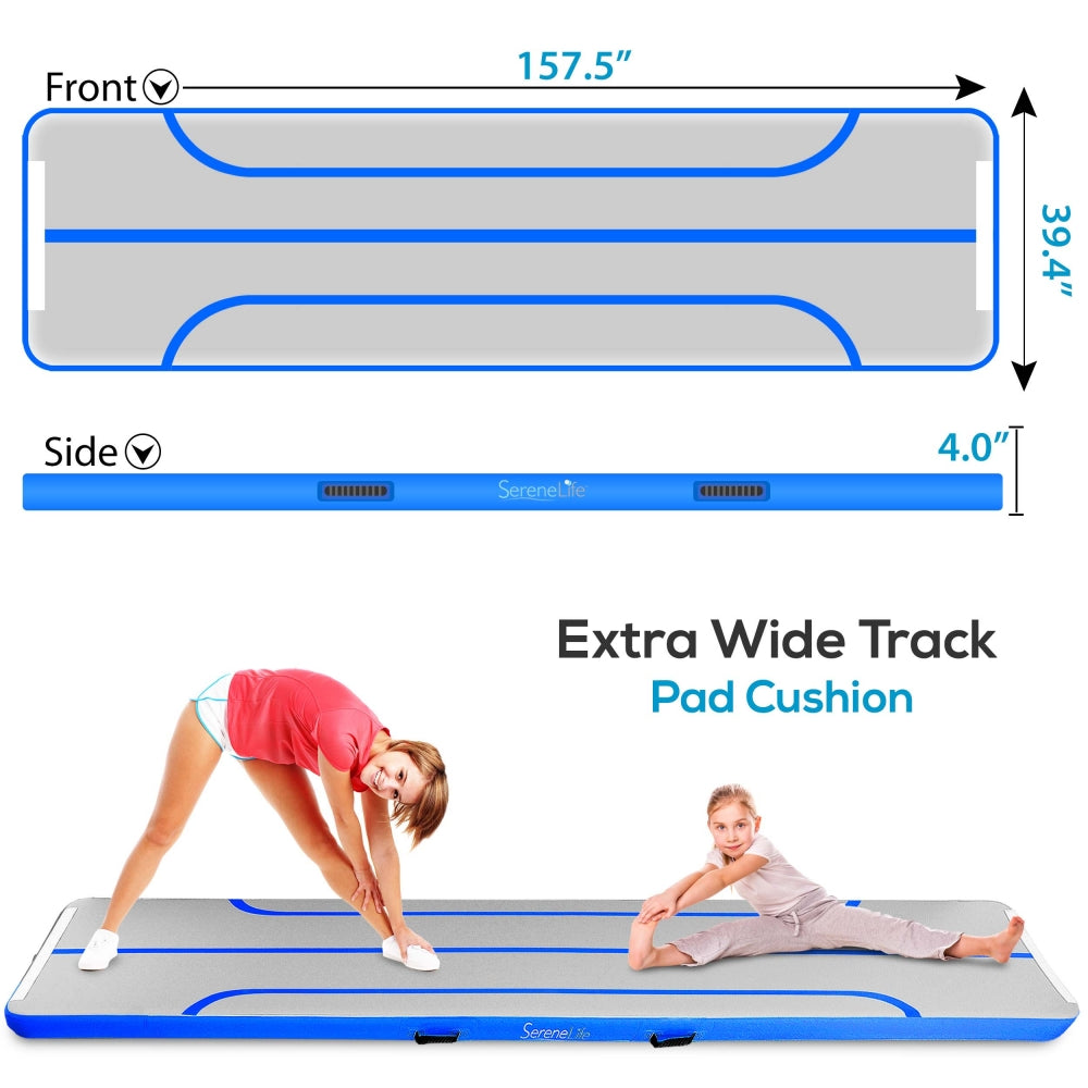 Inflatable Training Air Mat - Gymnastics & Exercise Floor Tumble Mat (13’+ Ft.)