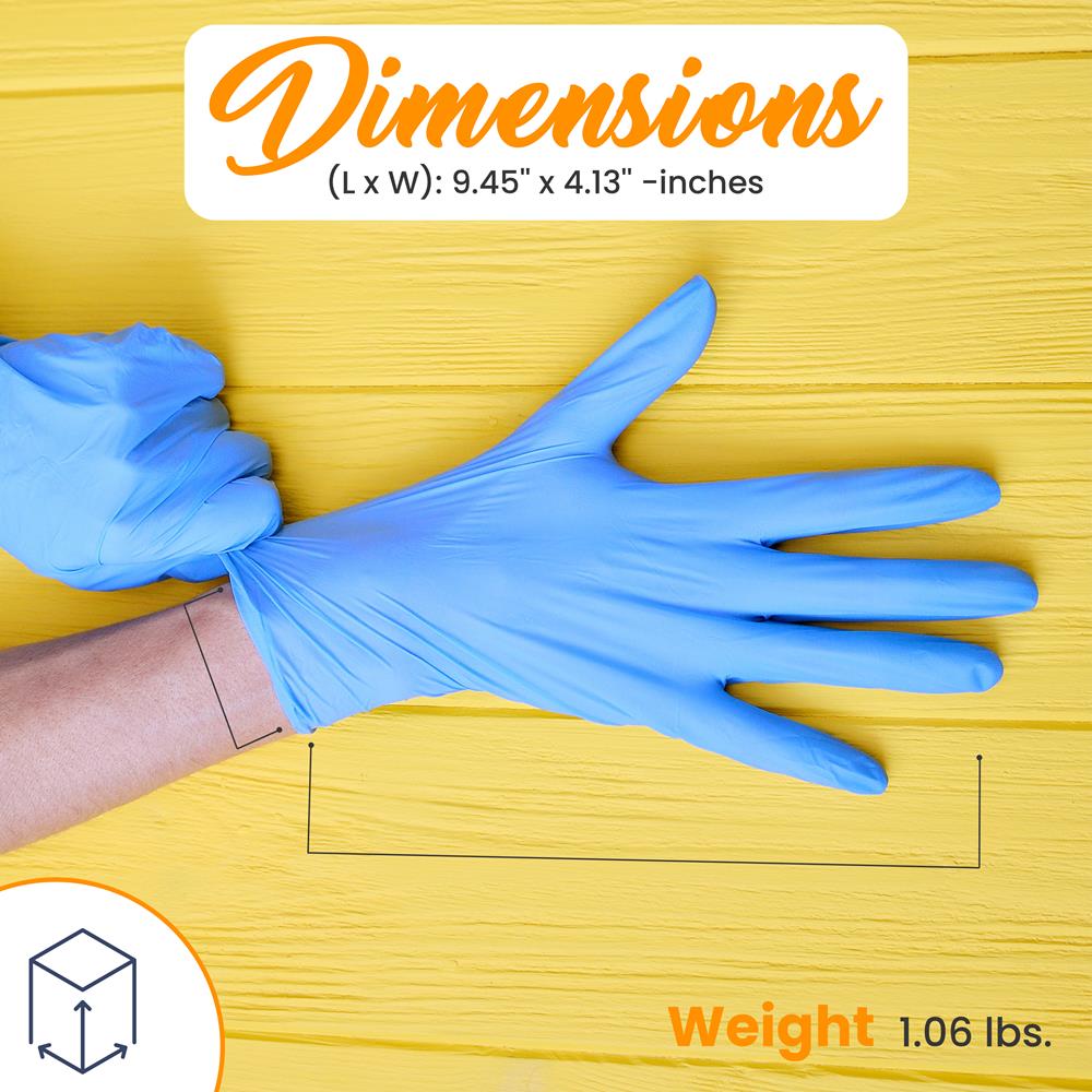 100 Pcs. Soft Industrial Gloves - Disposable Nitrile Gloves, Latex Free (Large Size)