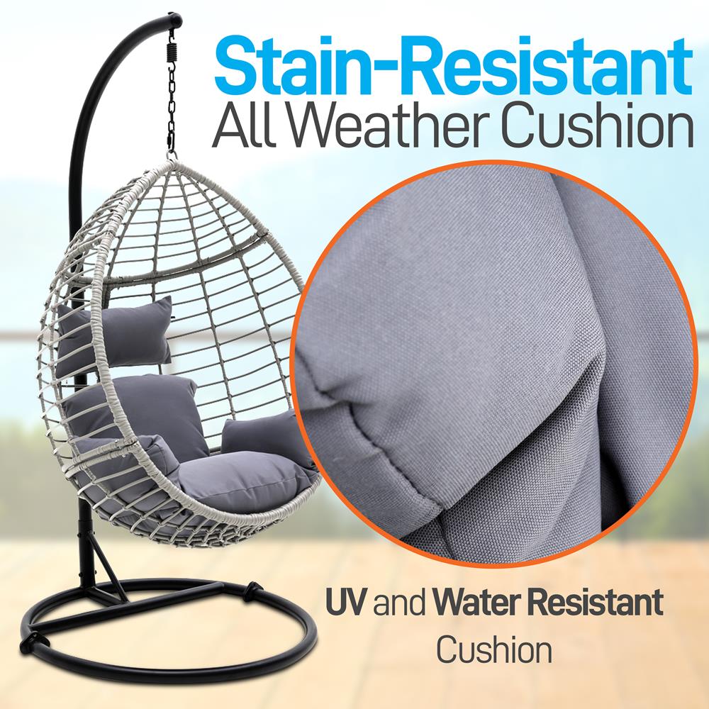 SereneLife Hanging Egg Chair - Thumbnail 2