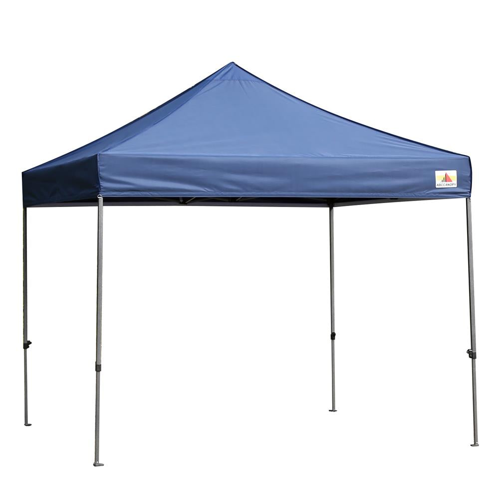 Pop Up Tent Commercial Instant Shelter - Waterproof Polyester Tent With Portable Wheeled Carry Bag And Sand Bag, 10 X 10 Ft. (Navy Blue)