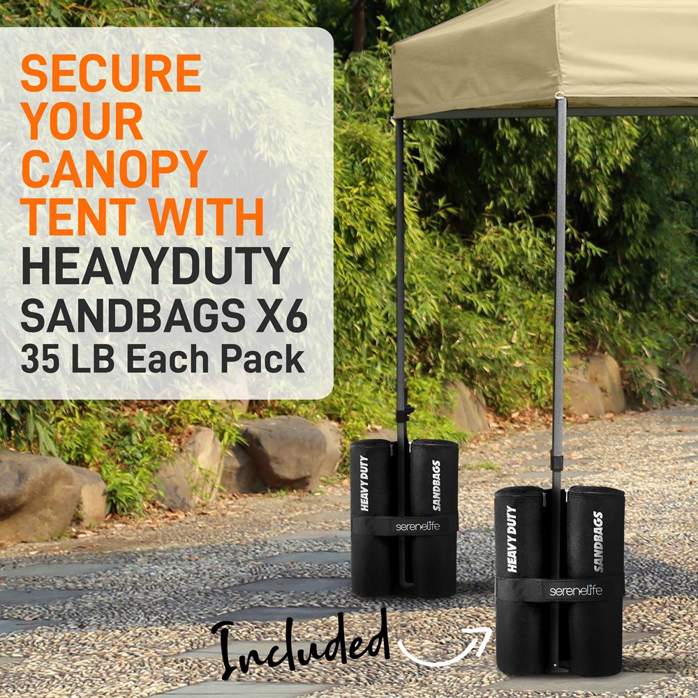 Pop Up Canopy Tent 10x20 - Waterproof, UV Blocker, Khaki