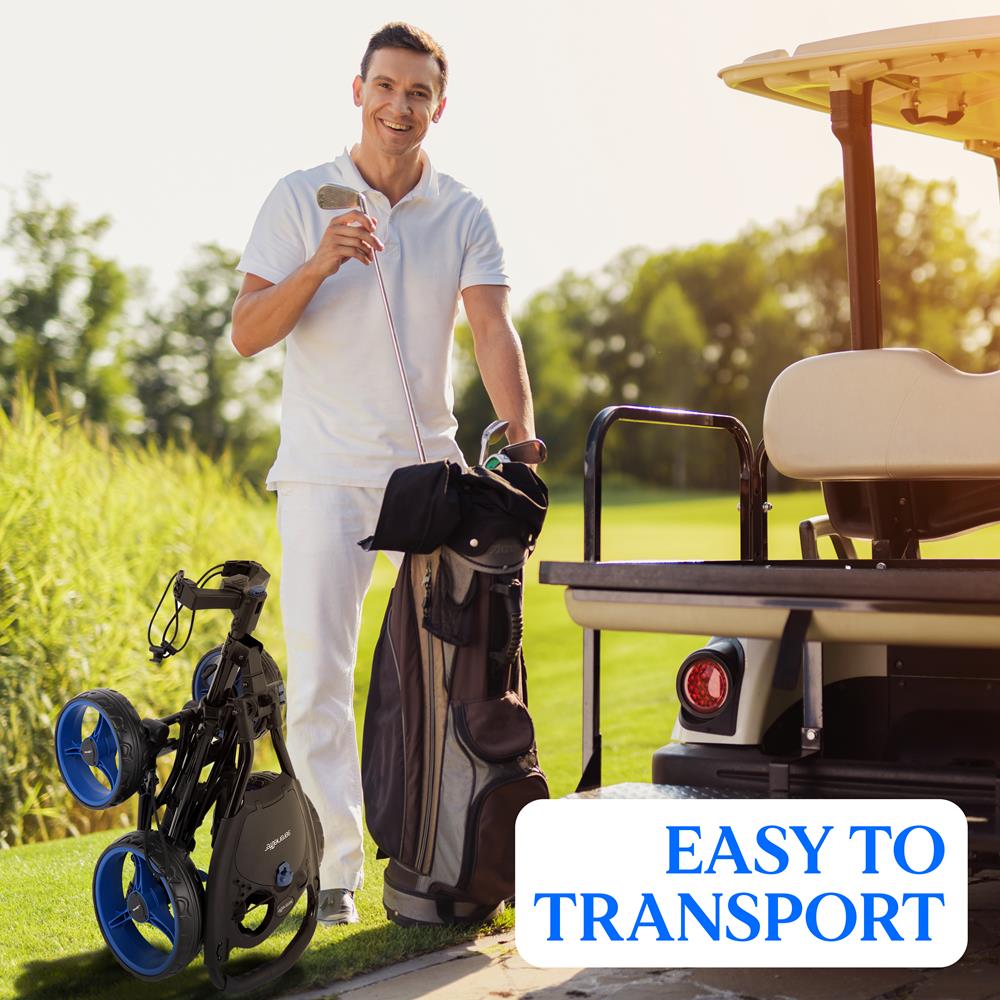 Foldable 4-Wheel Golf Push Cart - New Deluxe Ai Frame Foldable 4-Wheel Golf Push Cart - New Deluxe Ai Frame