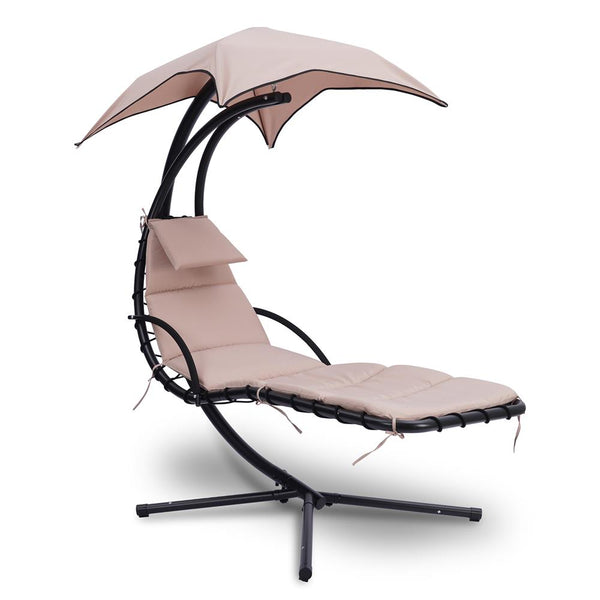 Hanging Curved Steel Chaise Lounge Chair