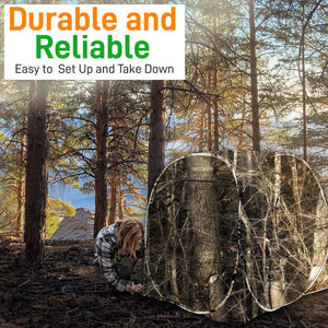 Reliable Spring Steel Blind - Person Hunting Ground Blind, Includes Carrying Bag