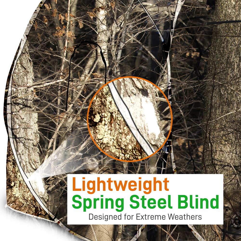 Reliable Spring Steel Blind - Person Hunting Ground Blind, Includes Carrying Bag