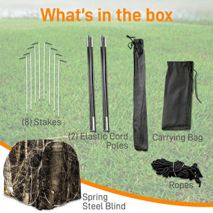 Reliable Spring Steel Blind - Person Hunting Ground Blind, Includes Carrying Bag