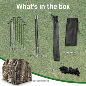 Reliable Spring Steel Blind - Person Hunting Ground Blind, Includes Carrying Bag