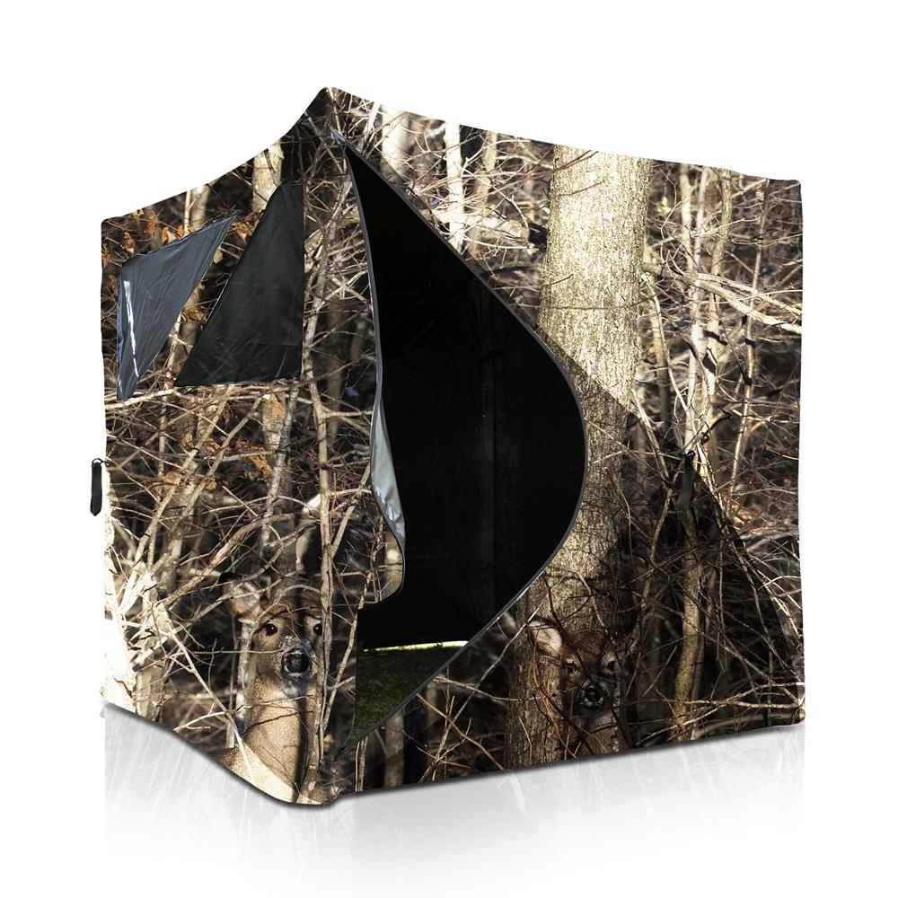 Care Taker Ground Hunting Blind - Patented Dual-Floor Kick-Outs, Water Repellent And Uv Treated, Includes Carrying Bag