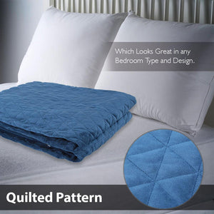 Weighted Blanket 20 lbs for Better Sleep, Glass Beads, Navy Blue