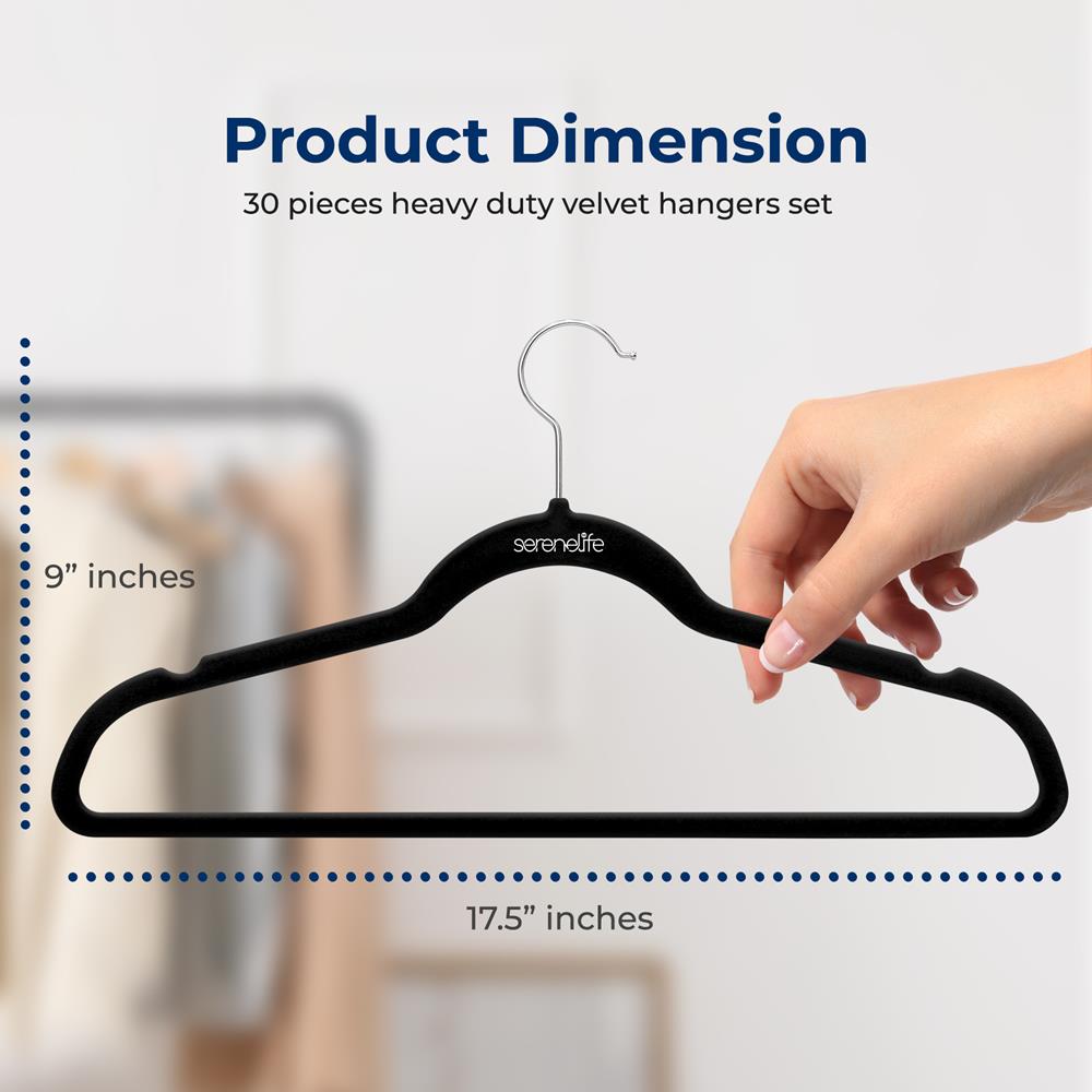 30-Pack Velvet Hangers Non-Slip 360° Swivel Hook Space-Saving Design