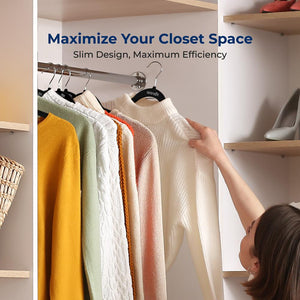 30-Pack Velvet Hangers Non-Slip 360° Swivel Hook Space-Saving Design