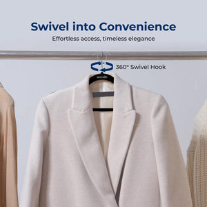 30-Pack Velvet Hangers Non-Slip 360° Swivel Hook Space-Saving Design