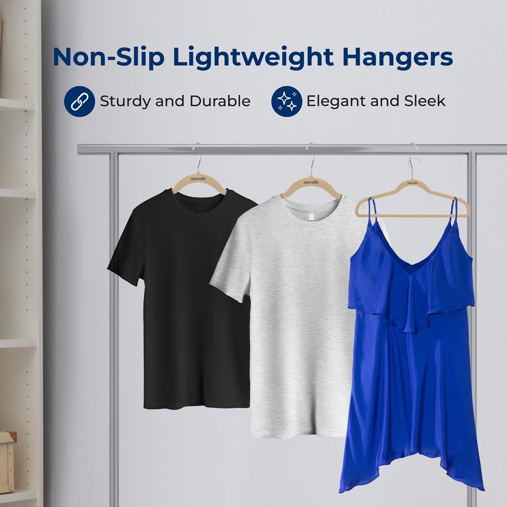 50 Pieces Velvet Hangers - Non-Slip, Sturdy, And Heavy Duty Coat Set With 360° Swivel Hook For Clothes (Ivory)
