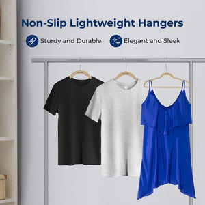 50 Pieces Velvet Hangers - Non-Slip, Sturdy, And Heavy Duty Coat Set With 360° Swivel Hook For Clothes (Ivory)
