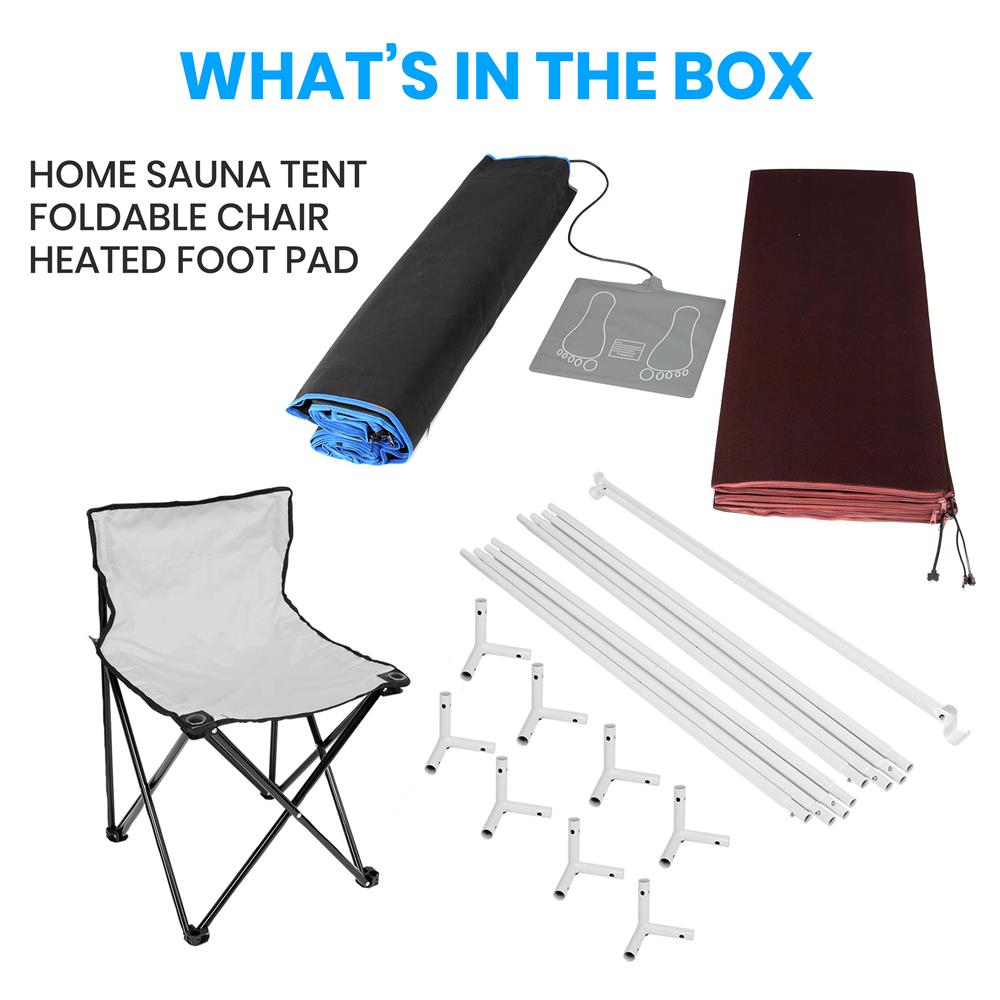 Compact & Portable Sauna System - Deluxe Personal Therapy Detox Heated Home Sauna, Infrared Sauna