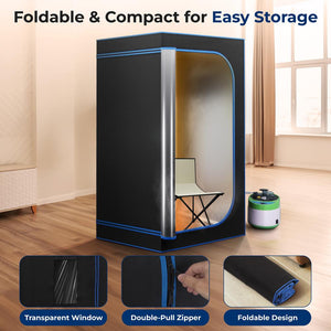 Portable Steam Home Sauna - Personal In-Home Detox Spa Steam Therapy Heated Sauna