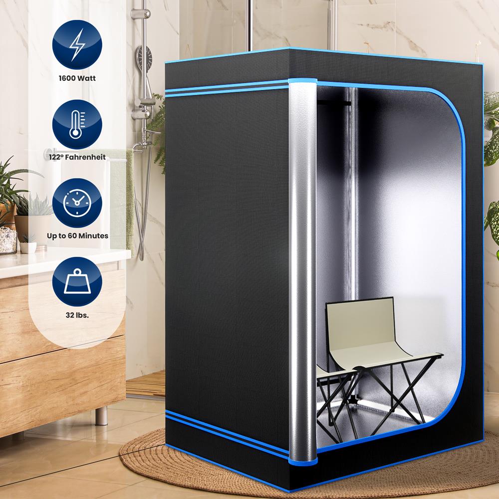 Portable 2-Person Sauna Tent, Detox & Relax, 4L Steamer, 2 Chairs