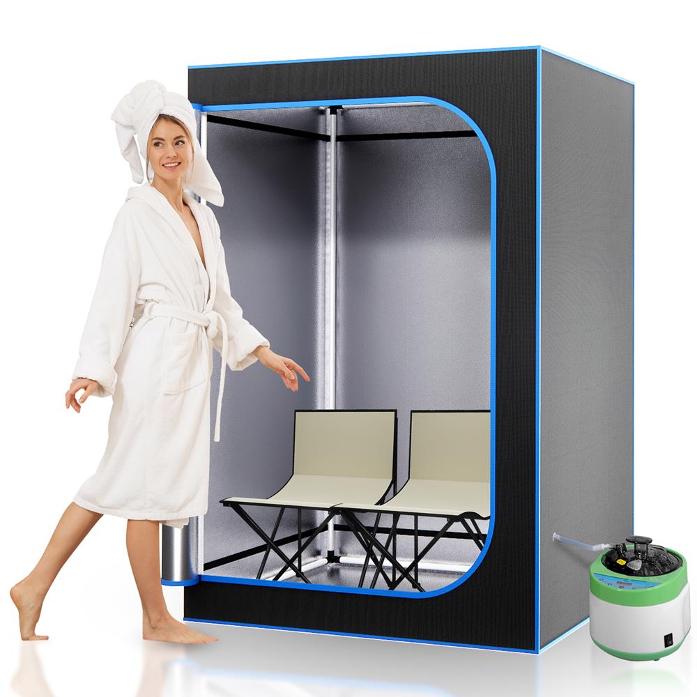 Portable 2-Person Sauna Tent, Detox & Relax, 4L Steamer, 2 Chairs