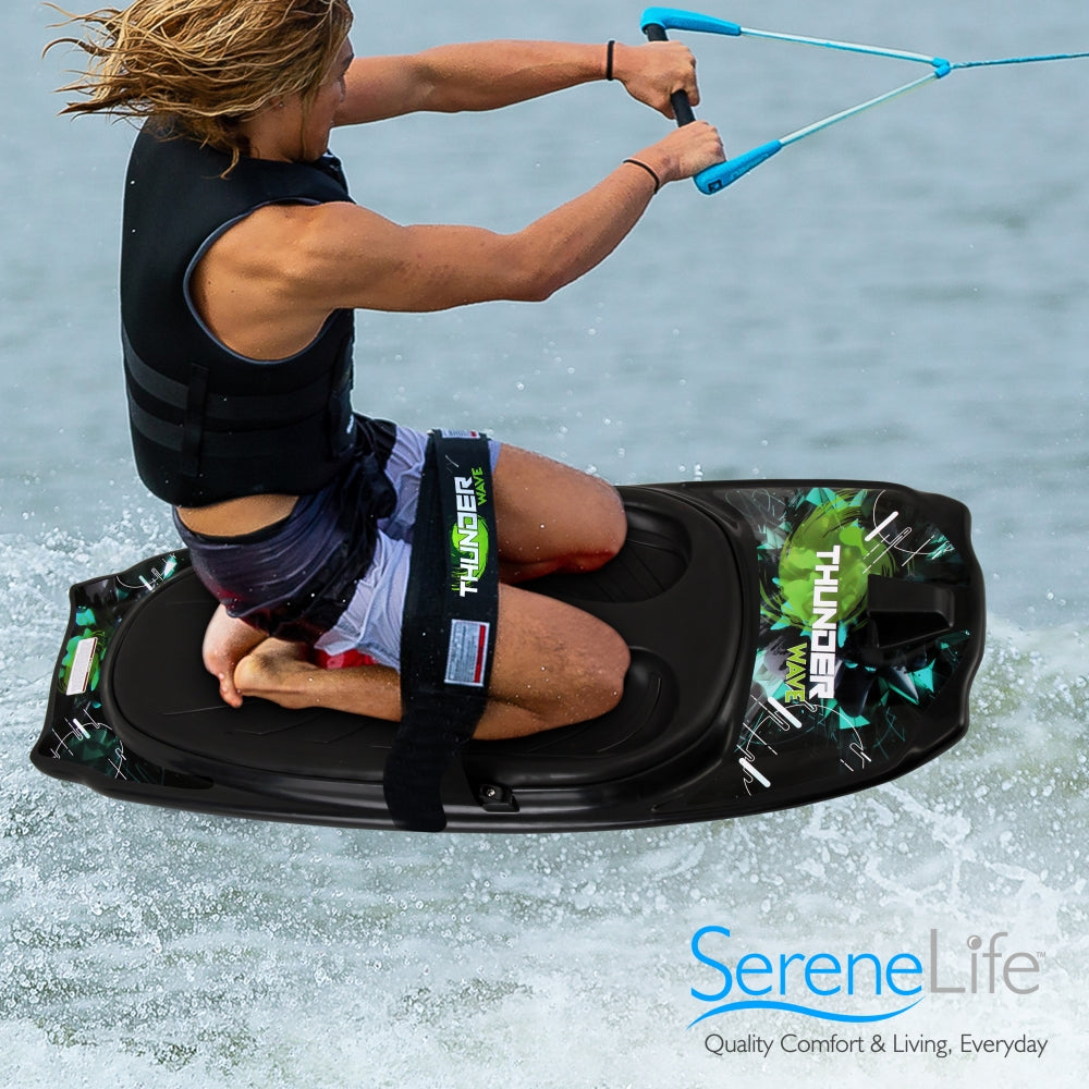 Water Sport Kneeboard for All Ages, Reinforced Polyurethane, Green - Thumbnail 4