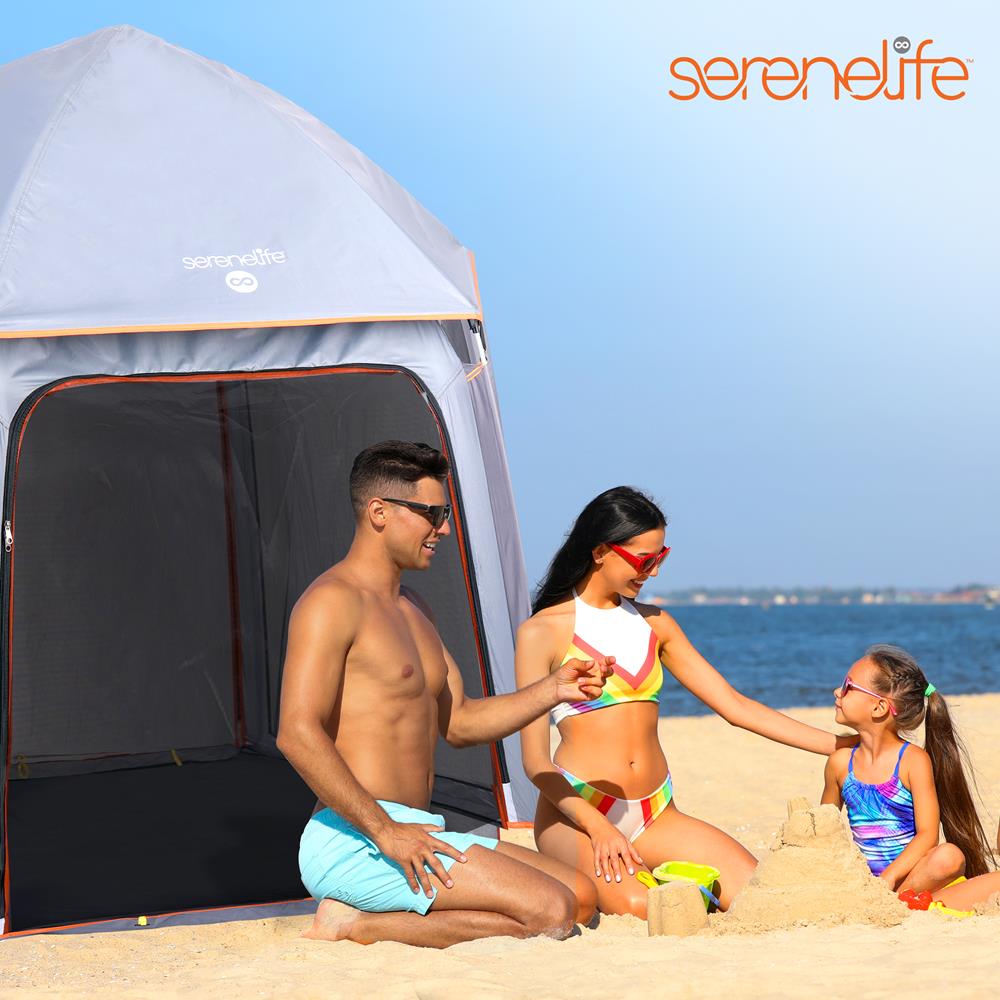 Portable Playpen with UV Shade, Easy Fold, Lightweight, Gray